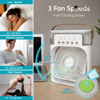 USB Mini Air Cooler Mist Fan – Multiple Speed Settings – Lefcart India
