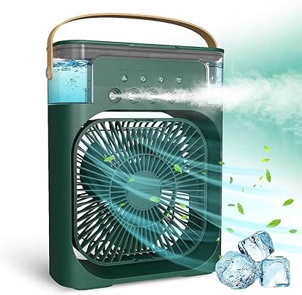 Lefcart Mini Air Cooler Mist Fan USB Portable Evaporative Mist Cooling Fan (3 Speed, 5 Modes)