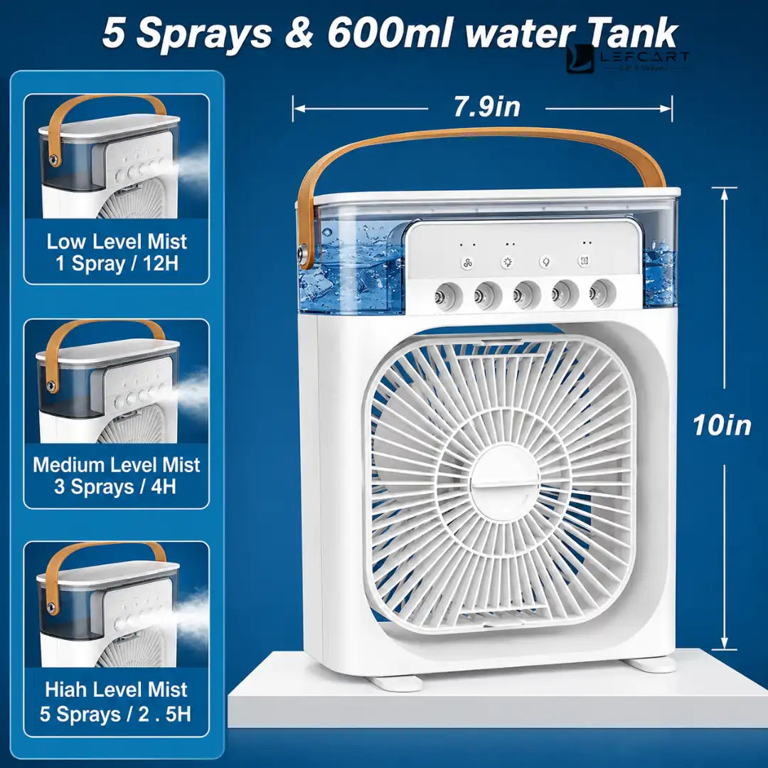 Lefcart Mini Air Cooler Fan – Product Packaging and Box View India