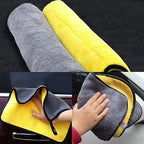 Lefcart Premium Microfiber Car Washing and drying Clothe 800 GSM 40x40mm (Yellow)