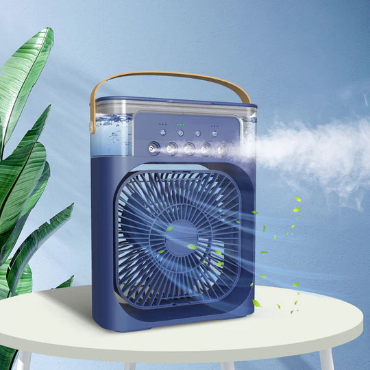 Lefcart Mini Air Cooler Mist Fan USB Portable Evaporative Mist Cooling Fan (3 Speed, 5 Modes)